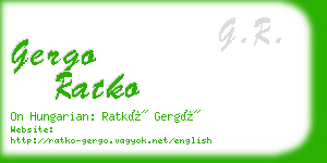 gergo ratko business card